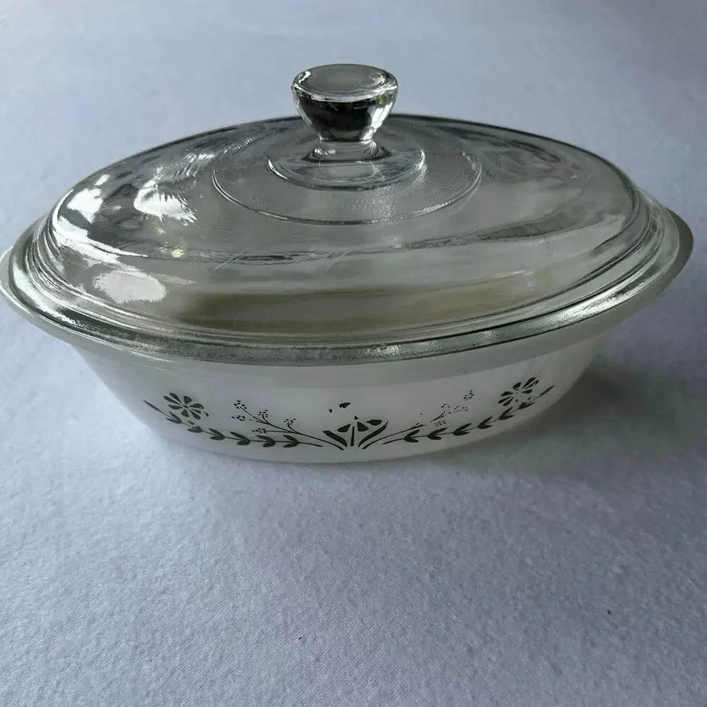 Vintage Glasbake Baking Dish with Lid